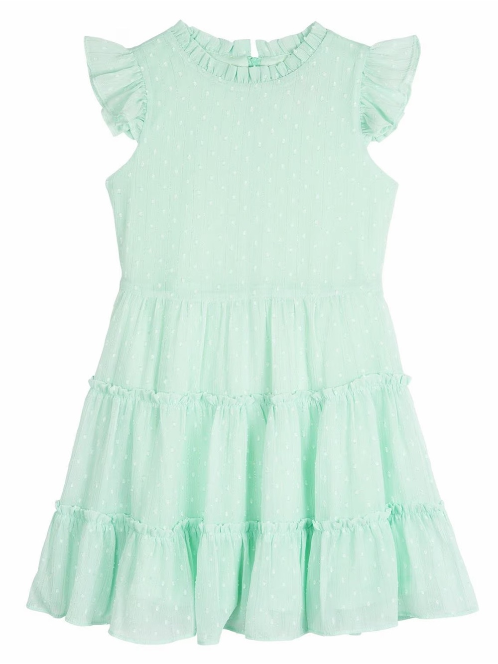 Rare Editions Mint Ruffle Tiered Dress